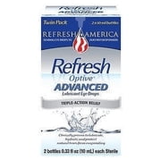 Refresh Optive Advanced Lubricant Eye Drops Triple-Action Relief 0.33 oz