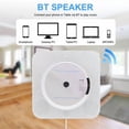 thumbnail image 2 of Reproductor de CD de pared, radio FM, Bluetooth, USB, MP3, rosa, 2 of 8