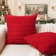 thumbnail image 2 of Set de funda de almohada decorativa Softalker, 51 x 51 cm, color rojo pana, 2 of 8