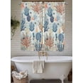 thumbnail image 4 of Blue Coastal Living Room Curtains 2 Panel, Summer Beach Coral Shell Starfish Seahorse Cafe Window Treatment, Extra Long Farmhouse Bedroom Bathroom Kitchen Curtains Drapes 104"x72", 4 of 6