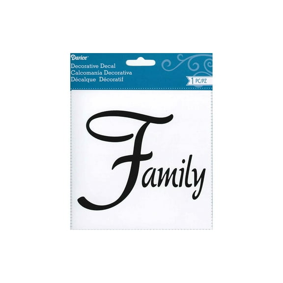 Darice Word Decal 6x6 Family