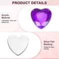 thumbnail image 2 of 200-Pack Heart Rhinestone, 12mm Acrylic Heart Rhinestone Stickers for Craft/Painting/Jewelry, Flat Back Plastic Gems Sticker [Dark Purple], 2 of 6