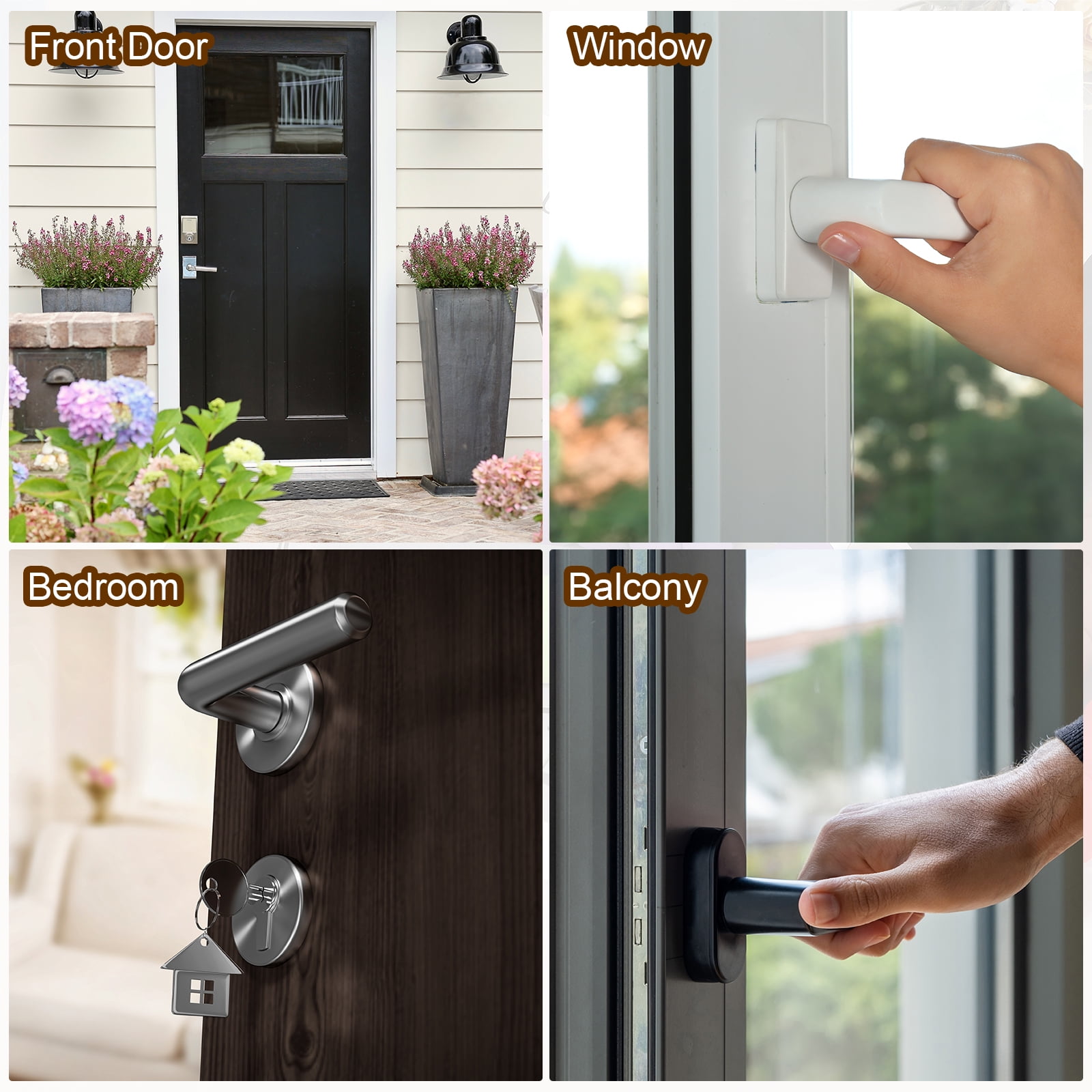 Unique Bargains Safety Anti-Collision Door Handle Protector Covers Black