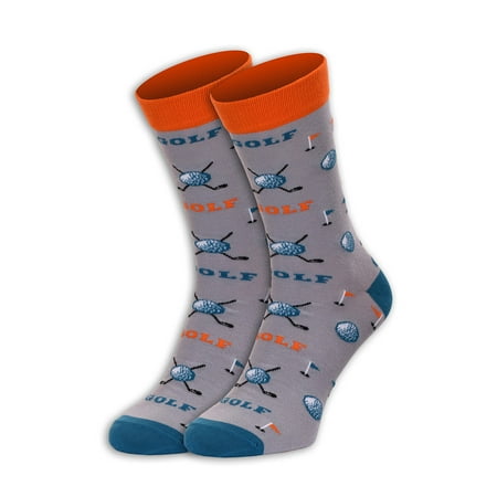 

Sports-Themed Socks Large Shoe Size 9-12 (Golf)