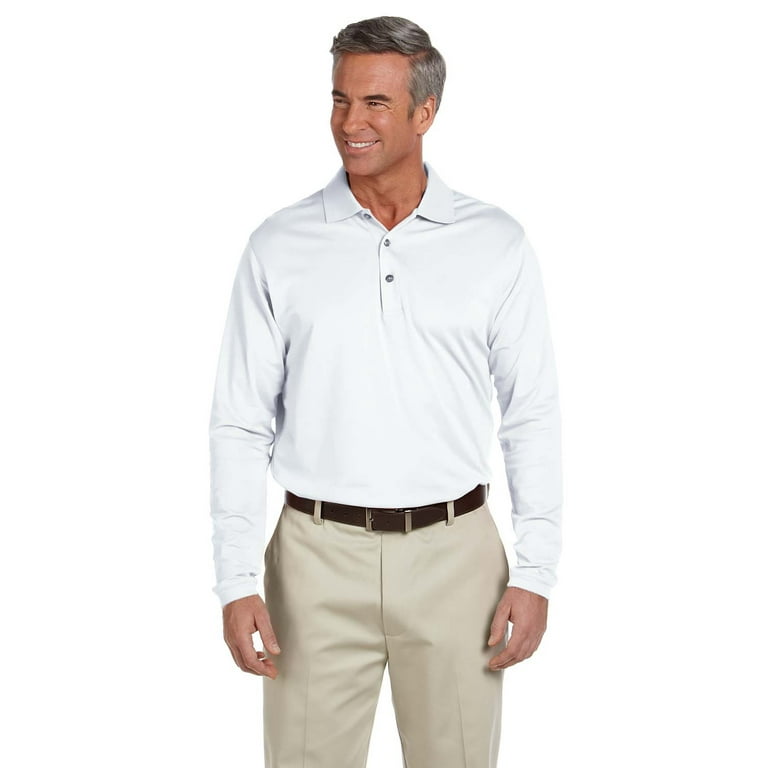 ashworth 1352 golf shirt men s ez tech long sleeve polo Walmart