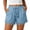 #02 Blue 【Mix, Match & Rotate: Stock Up on Daily Colors】, variant on Women's Cotton Linen Lightweight Drawstring Shorts, Elastic Waist with Pockets, Casual Summer Beach Lounge Shorts, Soft Breathable Capri Pants | VerBelle,Blue S