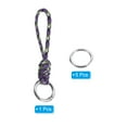 thumbnail image 3 of 4" Paracord Lanyard Keychain with Flat KeyRings Braided Lanyard Wrist Strap, Camo Purple, 3 of 7