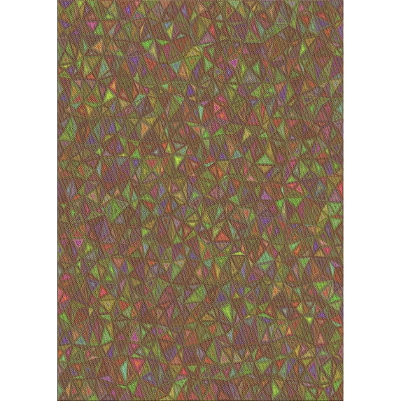 Ahgly Company Indoor Rectangle Patterned Orange Brown Abstract Area Rugs, 7' x 9'