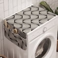 thumbnail image 1 of Geometric Washing Machine Organizer, Repeating Triangular Shapes in Geometric Forms and Bohemian Effects, Anti-slip Fabric Top Cover for Washer and Dryer, Ivory and Charcoal Grey, by Ambesonne, 1 of 1