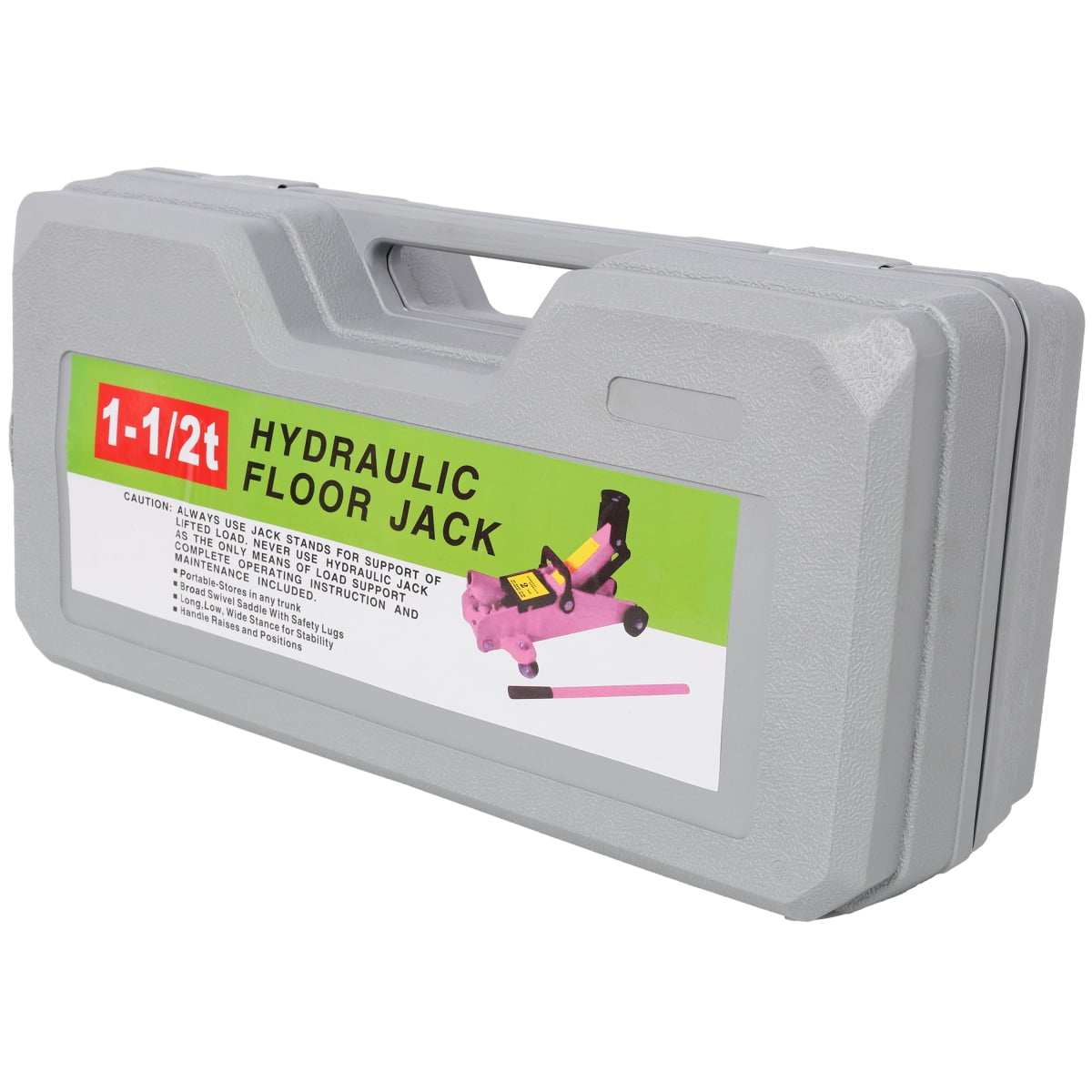 LuckyNote 1.5 Ton Low Profile Floor Jack with Case, Pink Hydraulic Car Jack, 5“-11.8” Lift Range & 3300 lbs Capacity for Cars, SUVs