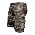 thumbnail image 2 of Nestiefly Camo Cargo Shorts for Men Twill Knee Length Elastic Waist Athletic Shorts with Pockets Summer Casual Outdoor Hiking Short Black 3XL, 2 of 4
