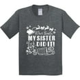 thumbnail image 3 of Inktastic Dear Santa, My Sister Did It Funny Christmas Youth T-Shirt, 3 of 5