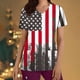 thumbnail image 2 of Blusas de Manga Corta para las Mujeres Uniforme de Trabajo con Cuello en V con Bolsillo, Impreso Y Blusas de Manga Corta de las Mujeres Profesionales, 2 of 5