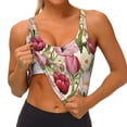 thumbnail image 3 of Yiaed Tulips Flowers Print Ladies Waistcoat Women Sports Vest Vest Sports Women Sports Top Yoga Vest for women-X-Large, 3 of 8