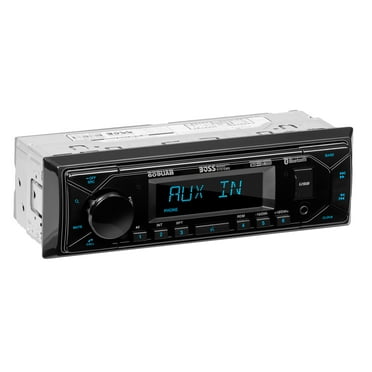 BOSS Audio Systems 609UAB Car Stereo - Single Din, Bluetooth, No CD DVD Player, AM/FM Radio Receiver, Built-in Microphone, USB, AUX In