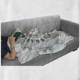 thumbnail image 6 of Mandala Soft Flannel Fleece Throw Blanket, Ornate Esoteric Esoteric Oriental Art Print, Cozy Plush for Indoor and Outdoor Use, 50" x 60", Black White, by Ambesonne, 6 of 6