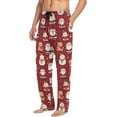 thumbnail image 4 of HPINK-T Men's Flannel Pajama Pants Christmas Gnome Snowflakes Sleep Lounge PJ Bottoms Sweatpants S, 4 of 12
