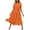 Orange, variant on Maxi Dresses for Women, Casual Short Sleeve Crewneck Flowy Long Dresses Tiered Beach Dress