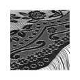 thumbnail image 4 of INSPIRE CHIC Shawls and Wraps for Evening Dresses, Lace Mesh Fringe Triangle Scarves with Tassels for Women Wedding Formal Party 74.8x28.3" Black, 4 of 5
