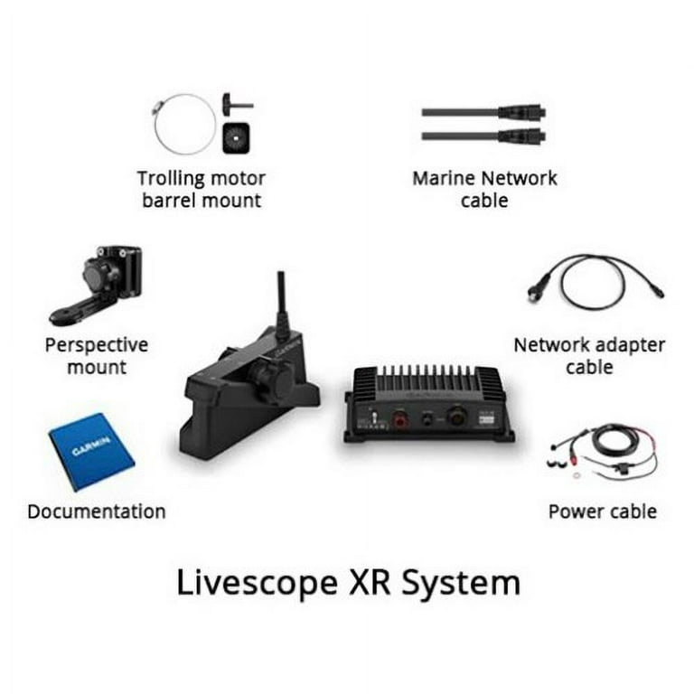 Garmin Panoptix LiveScope XR With LVS62 Transducer and GLS 10 Sonar Black  Box 