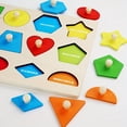 thumbnail image 1 of Montessori Early Education Geometric Shape Puzzle Board, Triangle Square Hand Grip Board, Children's Matching Three-dimensional Puzzle Toys, Graphic Shape Recognition, Christmas Gifts, 1 of 5