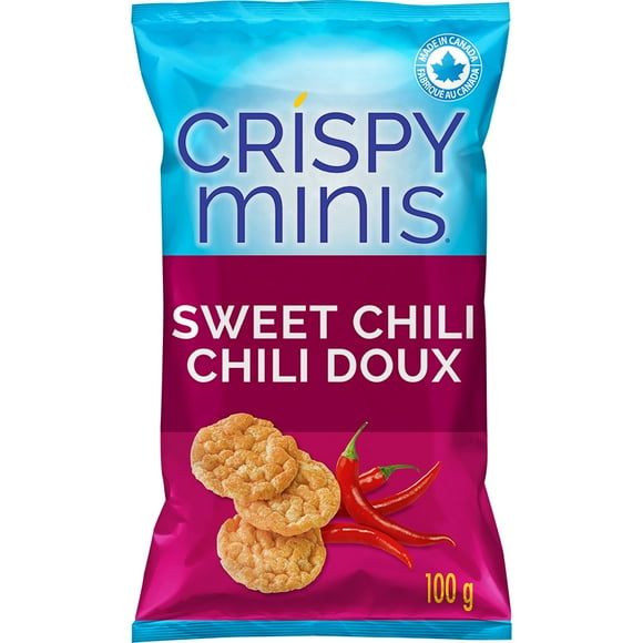 Quaker Crispy Minis Sweet Chili flavour brown rice chips, 100g