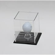 Golf Ball Personalized Laser Etched - Engraved Acrylic Display Case - Custom Stand