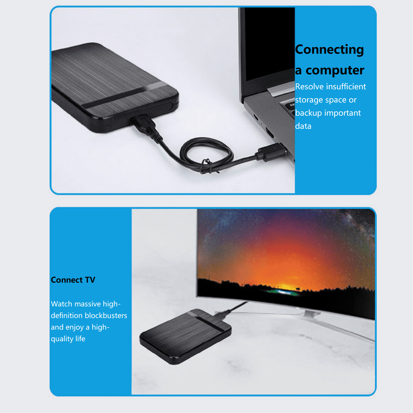 Type C 2.5 Inch SATA Mobile HDD Case Type-C USB3.1 SATA SSD Hard Drive Disk External Enclosure Box TAPDRA Spare Part