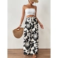 thumbnail image 6 of Bsubseach Fashion Women Wide Leg Pants Floral Flowy Palazzo Pants Summer Casual Cruise Trousers, 6 of 10