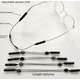 thumbnail image 5 of Correa de cuerda para gafas Cordón ajustable para gafas Gafas deportivas Gancho para la oreja antideslizante Cubierta anticaídas para los ojos Cubierta antideslizante, 5 of 5