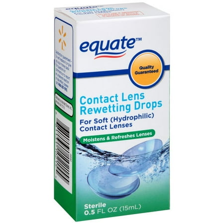 equate Lentilles de contact gouttes hydratantes yeux, 0,5 fl oz