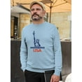 thumbnail image 2 of Independence Statue Of Liberty Sweatshirt Men -Image by Shutterstock, Male Small, 2 of 4