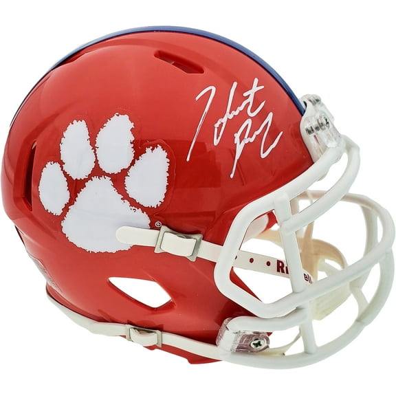 Hunter Renfrow Autographed Clemson Tigers Speed Mini Helmet Beckett BAS 185724
