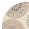 thumbnail image 3 of SAFAVIEH Veranda Axum Geometric Indoor/Outdoor Area Rug, Cream/Green, 6'7" x 6'7" Round, 3 of 6
