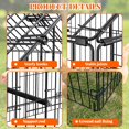 thumbnail image 5 of Metal Chicken Coop with Waterproof Cover, Portable Poultry Cage, Walk in Hen House, Outdoor Backyard Farm Animal Enclosure Crate, Pet Playpen Exercise Pen for Rabbit Duck Hen, 5 of 8