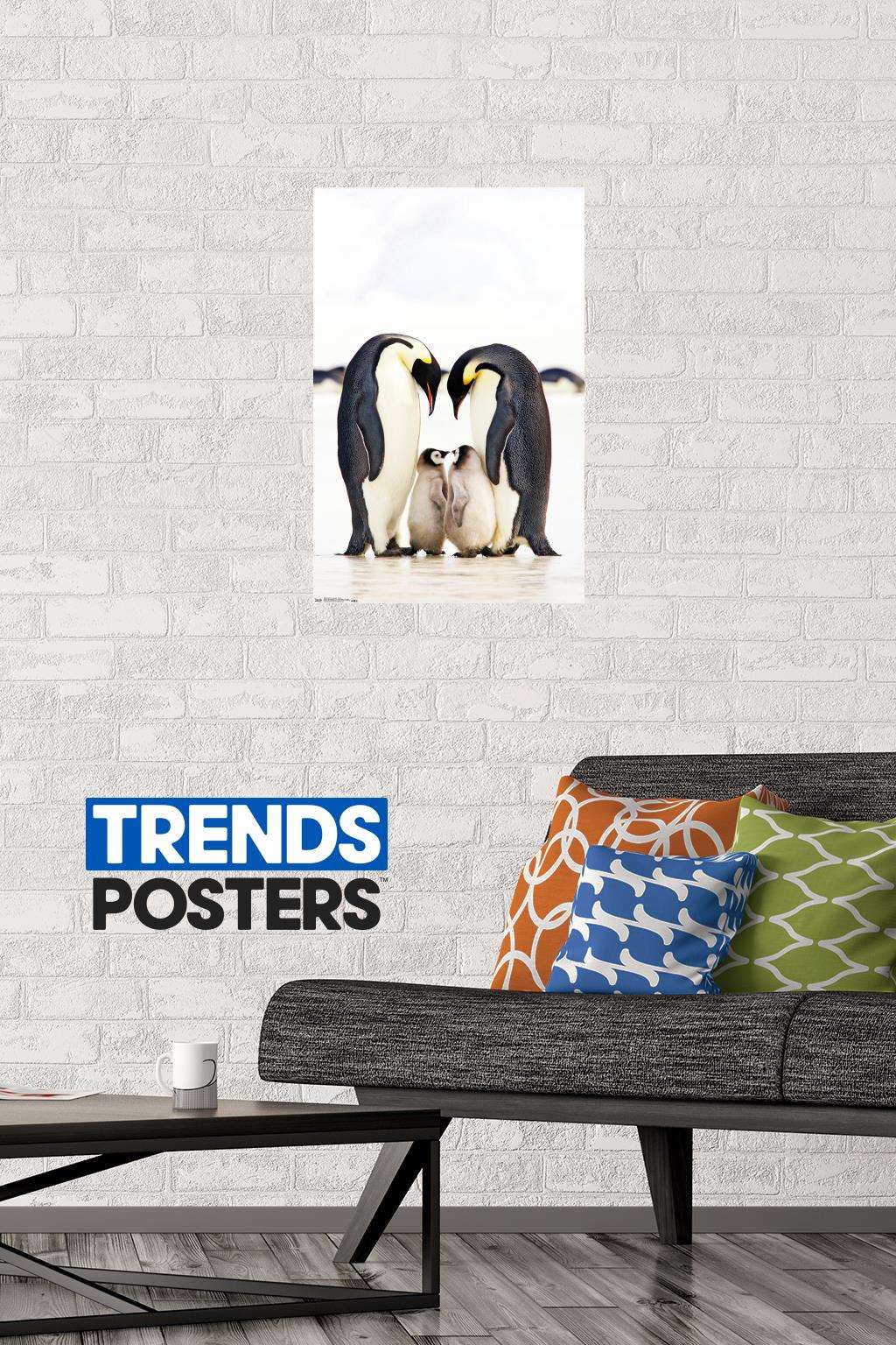 A Group Of Emperor Penguins Wall Poster, 14.725" x 22.375"