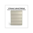 thumbnail image 5 of Alera Lateral File, 4 Legal/Letter-Size File Drawers, Putty, 42" x 18.63" x 52.5", 5 of 9