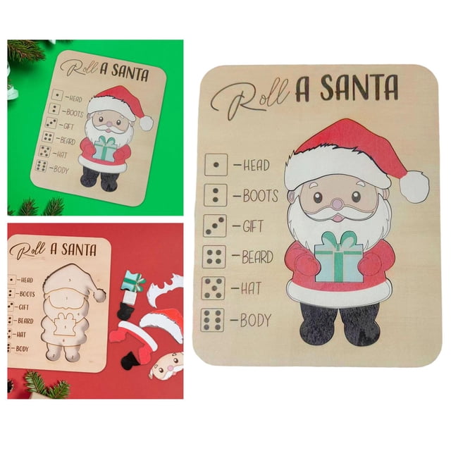 Rompecabezas de madera navideño, juego de mesa, juguete de aprendizaje portátil para viajes, recuerdo de fiesta para niños, decoración, divertido Papá Noel