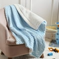 thumbnail image 5 of CREVENT Cozy Soft Warm Sherpa Baby Blanket for Infant Toddler's Crib Cot Stroller Gifts for Baby Boys All Season Use (30"X40" Blue dot), 5 of 7