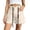 White, variant on Womens Summer Loose Casual Shorts Drawstring High Waisted Denim Shorts Multi Pocket