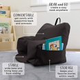 thumbnail image 4 of SoftScape Relax-N-Read Bean Bag Chair with Supportive Back Rest and Storage Pockets, Flexible, Portable, Alternative Seating for Toddlers, Preschoolers, and Kids - Black, 4 of 5