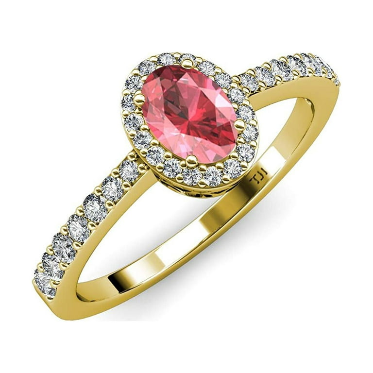 Lafonn Baguette Halo Engagement Ring PINK RINGS Size 5 Platinum 1.6 CTS  Approx.12.5(H)*10.5(W) – Wolf Fine Jewelers