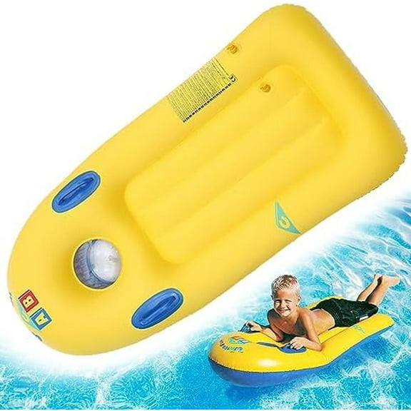 Inflatable Surf Body Board, 47 x 23 inch Surfboard with Handles, Summer Swimming Bodyboard for Water Slide, Pool, Beach$$Sport & Recreation Other