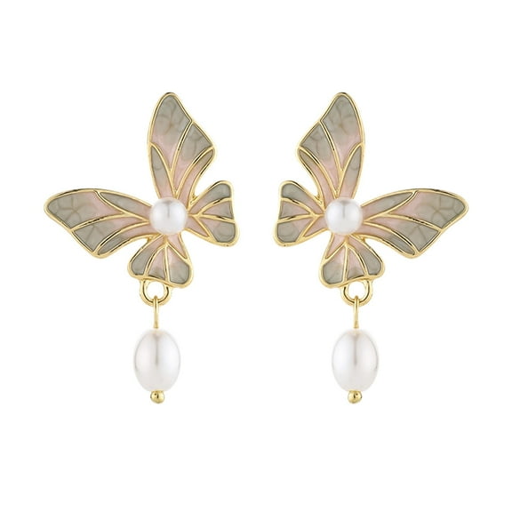 HETICA Butterfly Earrings for Women, Drip Oil Butterfly Stud Earrings Dangle  Earrings Jewelry Gifts for Women