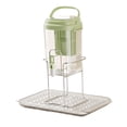thumbnail image 2 of Contenedor de dispensador de bebidas Jarra de agua fría Toque de tetera equipada rejilla de almacenamiento y bandeja incluida bote de cerveza fría Verde, 2 of 9