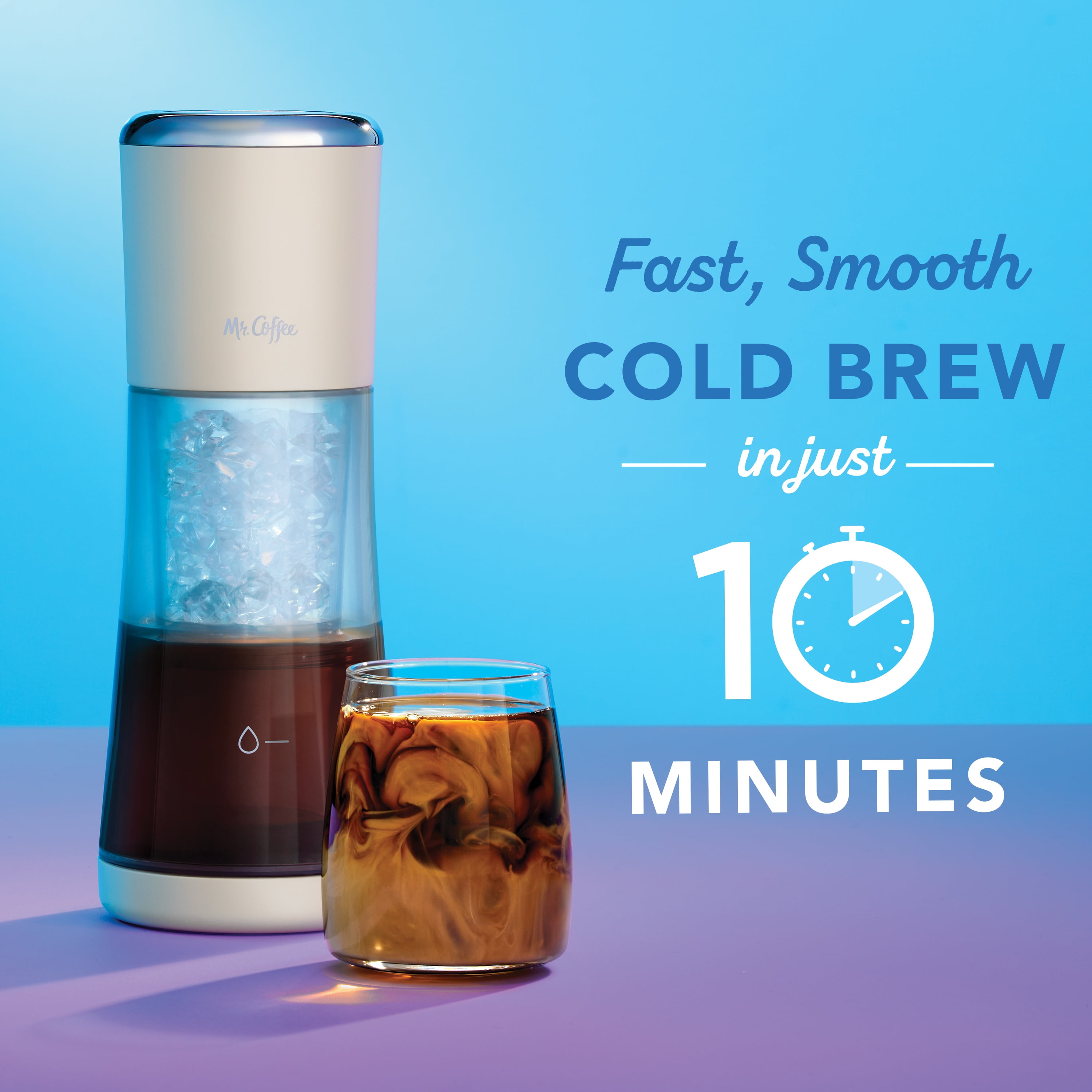 Mr. Coffee® Express Cold Brew Coffee Maker, 10-Minute Cold Brew Coffee Machine, Oat Milk