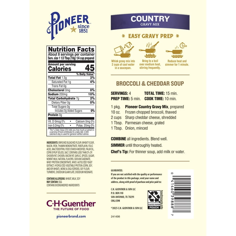 Pioneer Country Gravy Mix, 2.75 oz