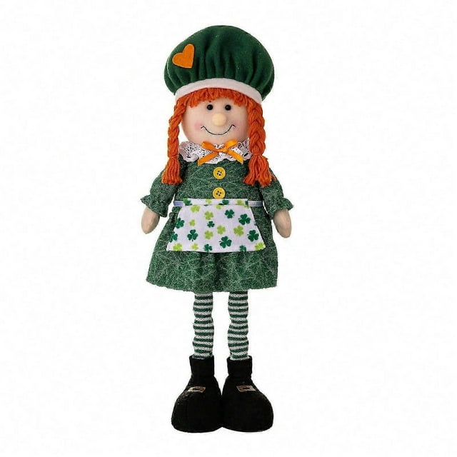 StPatrick's Day Gnomes Irish Leprechaun Tomtes Plushes Handmade March Nisse Elf Dwarf Farmhouse Tiered Tray Ornaments
