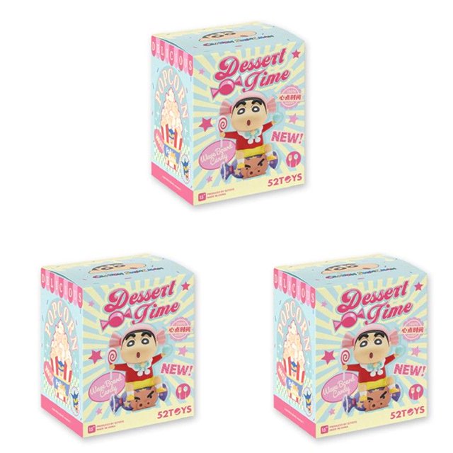 Crayon Shin Chan Anime figura caja ciega Kawaii postre tiempo serie Anime figuras Pvc modelo muñeca colección adornos juguetes regalos hola suerte unisex