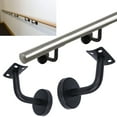 Black Stair Handrail Bracket Bannister Wall Support Hand Rail